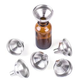 Kitchen Tools Stainless Steel Mini Funnels for Miniature Bottles Essential Oils DIY Lip Balms Cooking Spices Liquids Homemade Makeup Fillers