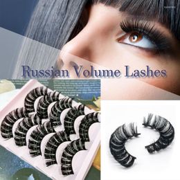 False Eyelashes Pairs Hybrid Thick Volume Russian DD Curl Reusable Lengthening Eyelash Fluffy Lashes ExtensionFalse Harv22