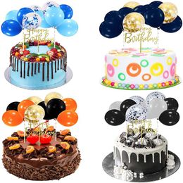 Party Decoration 13Pcs 5 Inch Metal Balloon Cake Topper Cloud Shape Confetti Balloons For Wedding Birthday Baby Shower Supplies