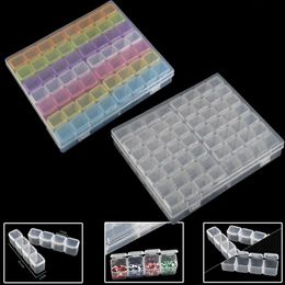 Nail Art Decorations 28 Grids Empty Decoration Storage Case Box Glitter Rhinestone Crystal Beads Container