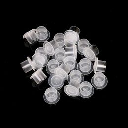 False Eyelashes 100pcs Disposable Heart-shaped Glue Ring Cups Eyelash Extension Container Pigment Tattoo Ink Holder Grafting ToolFalse