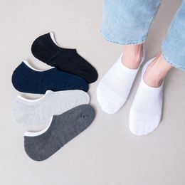 Men's Socks 5Pairs Pack No Show Mens Cotton Cushion Sweat-absorbent Breathable Soft Athletic With Low Cut Slip For MenMen's