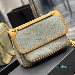 Designer -Classical Explosive BABY CHAIN BAG IN CRINKLED VINTAGE shopping tote hot trendy Women's Convertible Strap Handbag