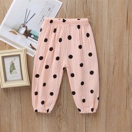 Baby Trousers Breathable Comfort Linen Cotton Summer Fashion Children Pants Candy Color Girls Pants 20220928 E3
