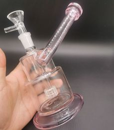 Pink Glass Water Bong Hookah Oil Dab Rigs Shisha Smoking Pipe Bubbler Tobacco Accessories