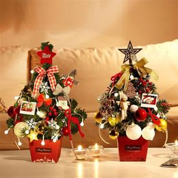 High Quality mini Christmas Tree Package 50cm Desktop Small Mini Decorative Christmas Tree Decoration Gift Box Christmas Decor 201006