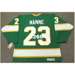 Chen37 Men #23 LOU NANNE Minnesota North Stars 1967 CCM Vintage Home Hockey Jersey or custom any name or number retro Jersey