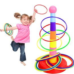 Children Throw Circle Game Ferrule Stacked Toys Fun Indoor Outdoor ParentChild Interactive Circle Layers Early Education Gift 220621