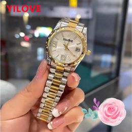 Womens 30mm Stainless Steel Fashion Watch Luxury Sapphire Mirror Diamonds Clock Quartz Imported Movement Waterproof Calendar Multi-function Wristwatches