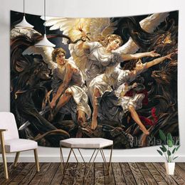 Tapestries Angels And Devil Painting Tapestry Room Accessories Wall Hanging