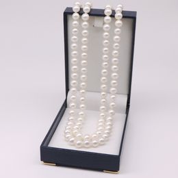 Hand knotted necklace natural 6-7mm double layer white freshwater pearl necklace 2 rows choker 18-19inch