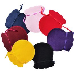 wholesale jewelry bags NZ - 7 * 8 cm 100pcs Mouth Rope Hoist Beam Velvet Jewelry Bags, Christmas Gift Bag Wedding Party Bag221l