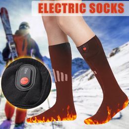 Sports Socks Pair Heated Winter Warm Outdoor Sock Battery Leg Heating Warmer Feet Thermal Cycling Sport Hiking SocksSports