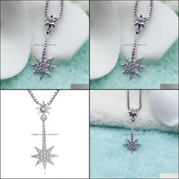 Pendant Necklaces Sier Imitation 925 Necklace Wedding Accessories Women Plated Chicjewelry Lucky Star Drop Delivery 2021 Dhseller2010 Dhpc6