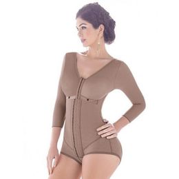 Women's Shapers Bodysuit Bandage Wrap Waist Trainer Skims Abdominal High Pressure Bustiers Corsets And Panties BBL Post Op Supplies W220329