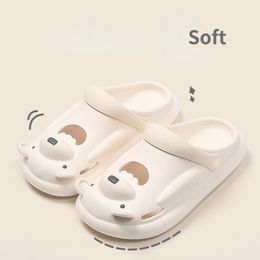 Wholesale EVA Hole Slippers Women's Summer Outer Wear Non-slip Cartoon Thick Bottom Soft Beach Sandals Men's Home Shoes