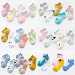 baby socks 5 pairs lot 05yrs summer mesh cotton cartoon animal kids girls cute newborn boy toddler childrens socks