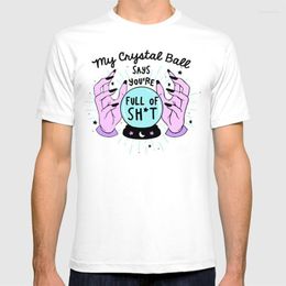 Men's T-Shirts The Crystal Ball T Shirt Fortune Teller Gypsy Witch Pastel Goth Humour Magic Moon And Stars Tumblr TeenMen's