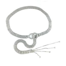 Belts GOOWAIL Bling Shiny Rhinestone Women Fashion Belt High Quality Material Process For Ladies Party Dress Elegant Waist Chain