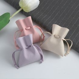 50pcs 7x8cm Mikrofaser -Ehering -Ohrringe Drawess Geschenkstücken Valentinstag Schmucktasche