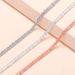 Charm Bracelets Women's 925 Stamp Silver Color Crystal Luxury Charms For Bracelet Fine Jewelry Diamond Friendship GiftCharm