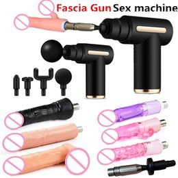 2in1 Massage Fascia Gun sexy Machines with Dildos Penis Vibrators Female Masturbation Erotic Adults Toys for Women Shop