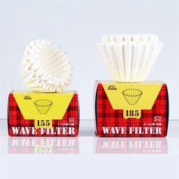 Kalita Wave Paper Filter 50 Sheets Pour Over Coffee 155# for 1 To 2 Cups/185# 2-4 Cupsr 50p Hand Brew s 220517gx