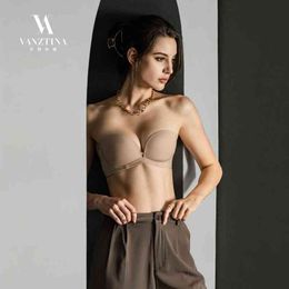 VANZTINA Female Underwear Seamless Strapless Push up Bra for Women Hot Sexy Lingerie Bralette fancy comfortable inner wear T220726