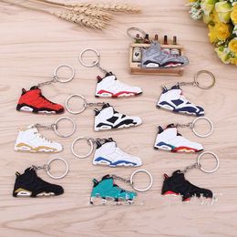 Fashion Stereo 3D basketball Silicone Sneaker Keychain Holders Gift Designer Shoes Key chain Handbag Car Shoes Pendants Toy