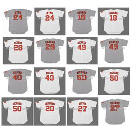 Na85 Vintage 1971 Houston Baseball Jersey 24 JIMMY WYNN 18 JOE MORGAN 28 CESAR CEDENO 49 LARRY DIERKER 40 DON WILSON 50 J.R. RICHARD CESAR