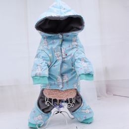 Cute Printed Pet Clothes Small Dog Jumpsuit Chihuahua Pyjamas Hoodie Coat for s Cats Super Soft Warm Puppy Costume Y200917