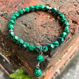 Beaded Strands Natural Stone Strand Bracelets For Women Handmade 6mm Bead Malachite Amethyst Tiger Eye Bracelet Fashion Jewelry Gift Kent22