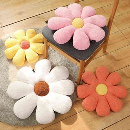 New Daisy Plush Cushion Soft Plant Floral Seat Colorful Decorative For Sofa Chair Floor Drop Shipping J220704