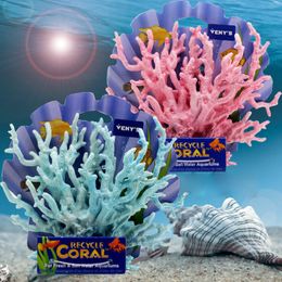 Artificial Coral Ornament rium Decoration Fish Tank Resin Plant Accessories Y200917