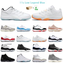 11s Jumpman Basketball Chaussures pour hommes Femmes 11 Low Legend Blue Concord Rose Gold Jubilee 25th Anniversary Mens Trainers Sp Air Shoe Jorda