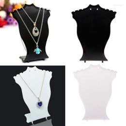 Jewelry Pouches Bags Pendant Necklace Chain Earring Bust Display Holder Stand Showcase Rack Edwi22