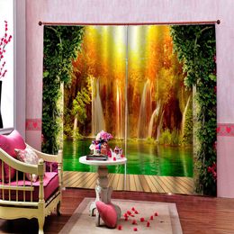 High Quality 3D Window Curtain landscape For Children Boy Home Decoration DrapesFull blackout darkened room Curtains