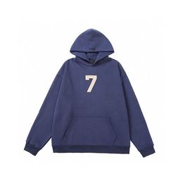 2022 Oversize Purple Hoodie Men Women High Quality Sweatshirts Hooded Embroidered Fg No.7 Pullovers Character Seven Hoody