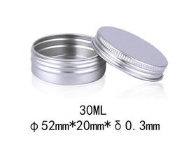Mini Aluminium Silver Box Empty Container Makeup Jar Pot Leafproof 30ml 52*20mm Aluminium Empty Travel Eyeshad 500pcs