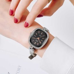 2022 New Women Thin Mesh Strap Rectangle Watches Lady Fashion Quartz Wrist Watches Female Clock Dropshipping
