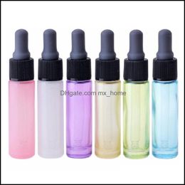 Packing Bottles Office School Business Industrial 10Ml Essential Oil Diffuser Colorf Pearlescent Glass Per Bottle Liquid Reagent Pipette D