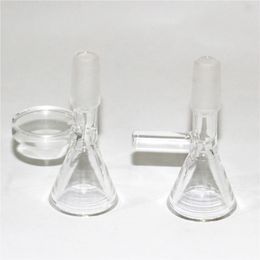 Hookah Glass Smoking Bowl 10MM 14MM Male Joint Clear Dry Herb Glass Bowls for water Bongs with Handle