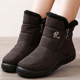 Snow Boot Womens Shoes Zipper Women Winter Warm Boots For Women Plush Furry Waterproof Woman Fashion Botas Mujer Plus Size 201027