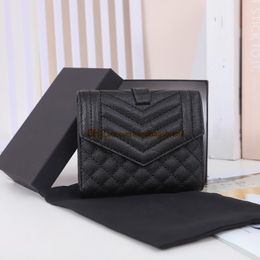 Y purse Famous Classic Ladies Wallet Caviar Tri-fold Wallet Luxury Designer Wallet Leather Card Holder Business Credit Card Holder 0669 Size: 12`5*10*2.5cm