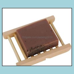 Soap Dishes Bathroom Accessories Bath Home Garden Ll Natural Wooden Tray Holder Rack Plate Container Shower Dhoa4