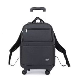 Suitcases Men Travel Trolley Backpack Bag Carry On Luggage Bags Wheels Wheeled Oxford Rolling Baggage Man