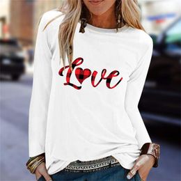 Women's T-Shirt 2x Long Sleeve Tops For Women Women's Printed Casual Long-sleeved Top Blouse White Layering Shirt WomenWomen's