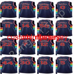 2021-22 Men Basketball Ben Simmons Joel Embiid Tobias Harris Tyrese Maxey Aaron Henry 75th Anniversary Diamond jerseys Top Quality