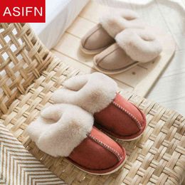 Asifn Plush Home Indoor Slippers Women Winter Warm Cotton Slipper Lightweight Comfortable Men Ladies Shoes Zapatillas De Mujer J220716