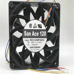 Wholesale: 12CM 12025 9GV1248P4G01 48V 0.42A four-wire cooling fan